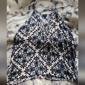 Daytrip Black and Blue Textured Top